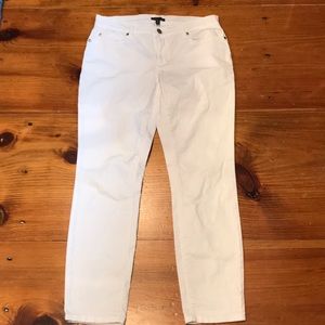 EILEEN FISHER 6 White Jeans Organic Cotton 29” Inseam